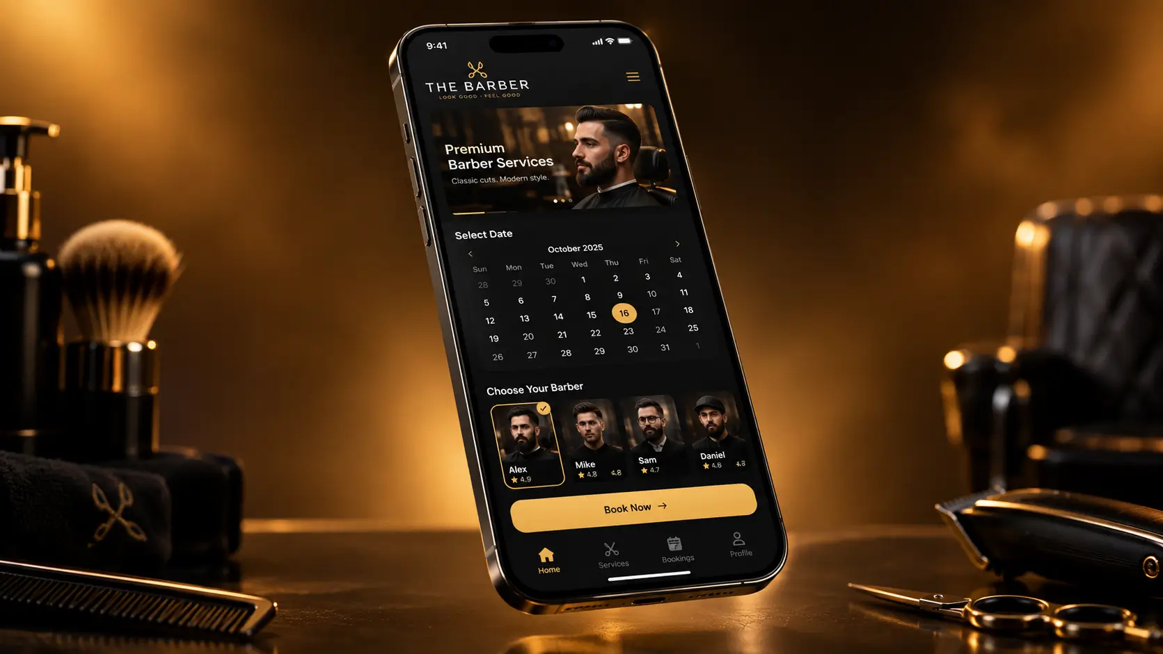 اپلیکیشن مدیریت سالن پیرایش مردانه و نوبتدهی آنلاین