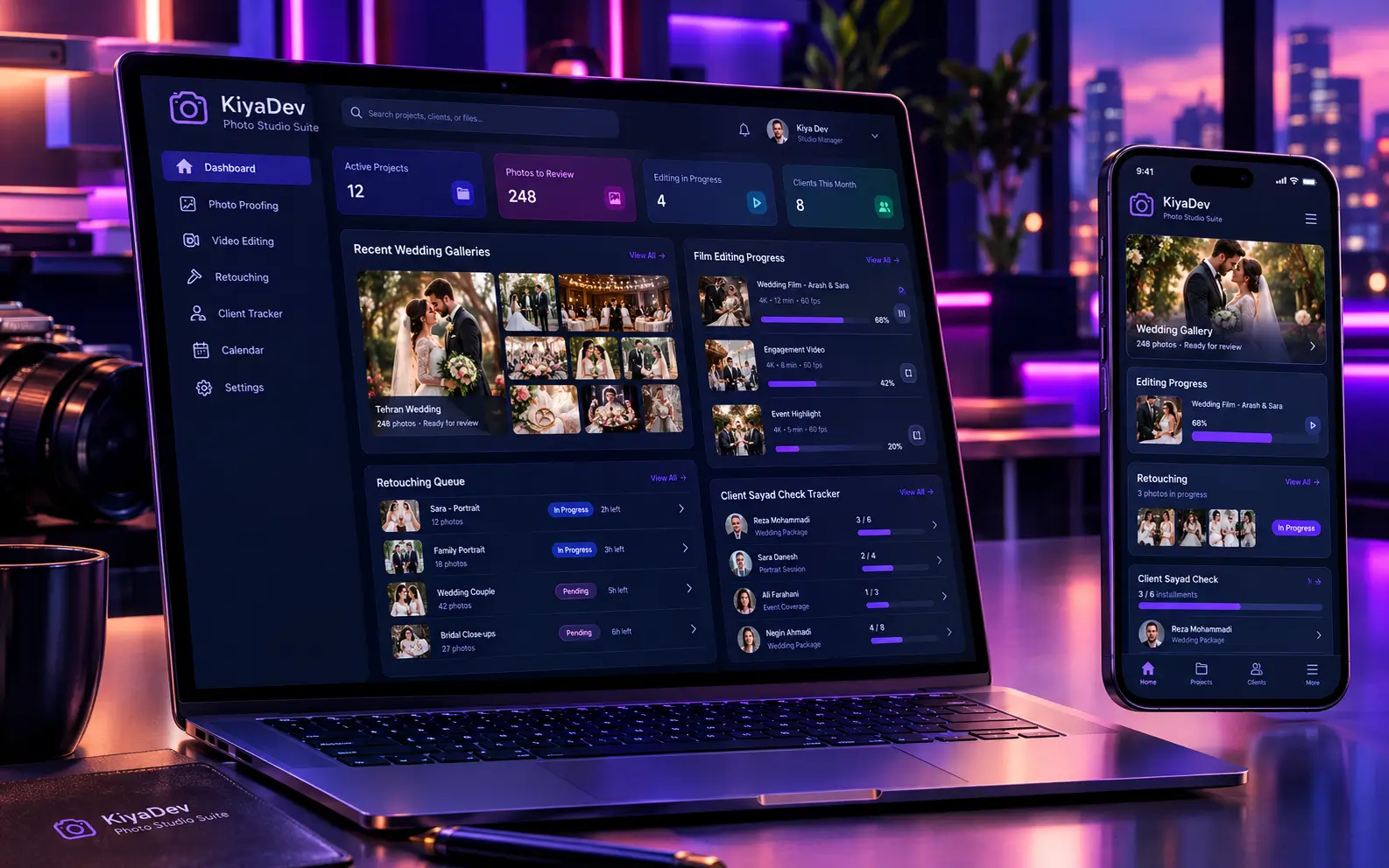 نرم افزار ویندوز مدیریت آتلیه عکاسی و اپلیکیشن موبایل انتخاب عکس عروس